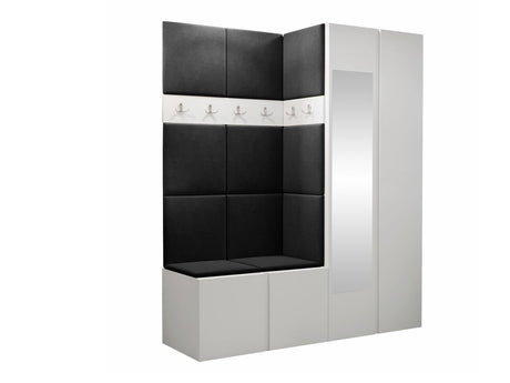 Előszoba garnitúra ORION XII (Tavasz XII), Keret színe: Fehér, Puha falpanel színe: Manila 18