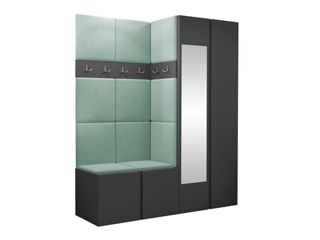 Előszoba garnitúra ORION XII (Tavasz XII), Keret színe: Grafit, Puha falpanel színe: Manila 11