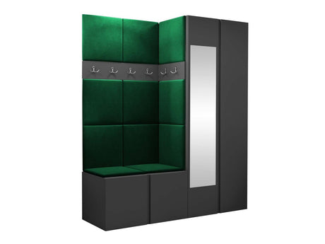 Előszoba garnitúra ORION XII (Tavasz XII), Keret színe: Grafit, Puha falpanel színe: Manila 35