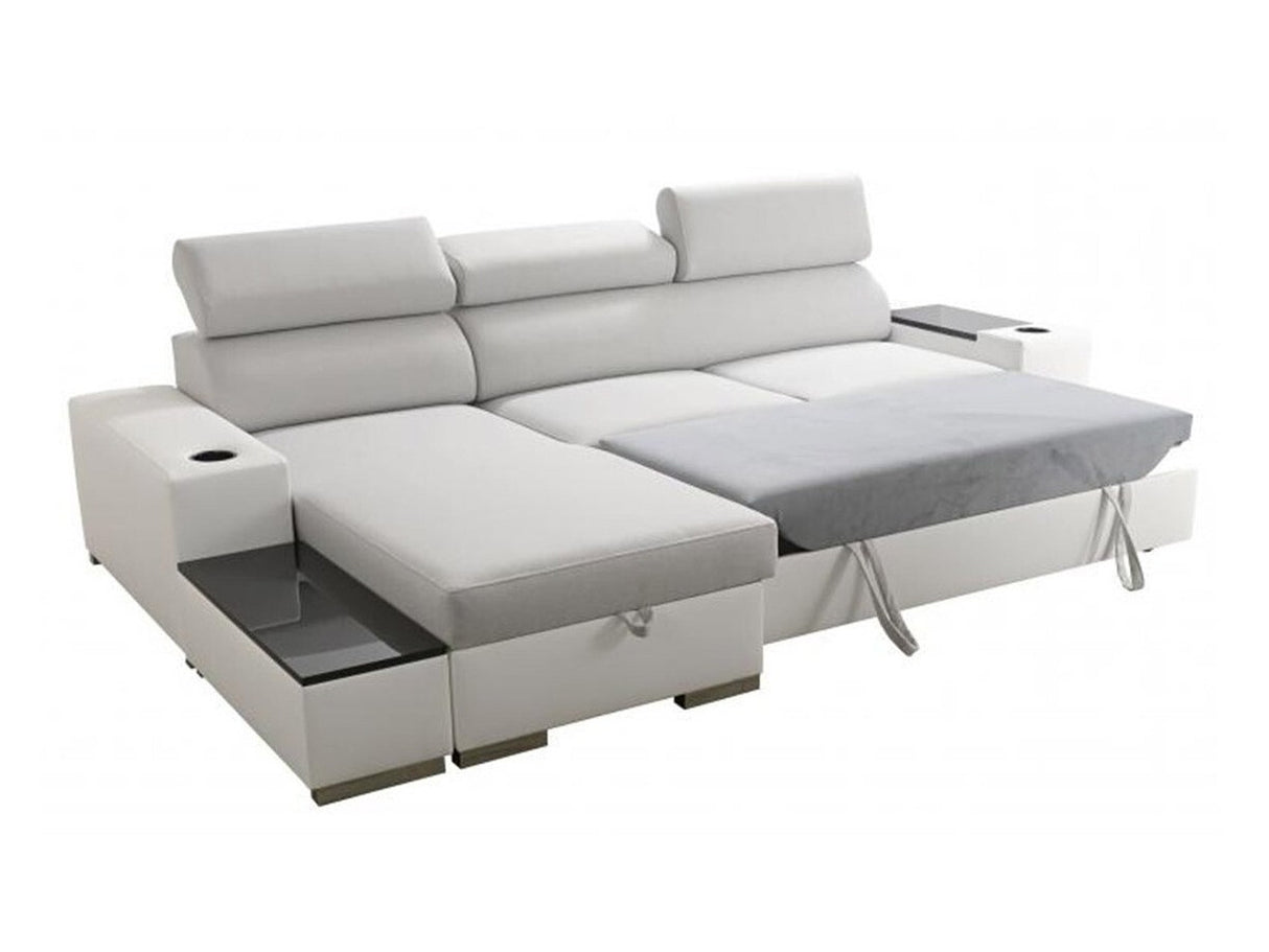 Sarokkanapé PERSEO I MINI, Szín: Öko bőr Soft 011 + Luxo 6601 + Evo 32, Változatok: Balos