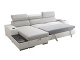 Sarokkanapé PERSEO I MINI, Szín: Öko bőr Soft 011 + Luxo 6601 + Evo 32, Változatok: Balos