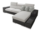 Sarokkanapé PERSEO I MINI, Szín: Öko bőr Soft 011 + Luxo 6601 + Evo 32, Változatok: Jobbos