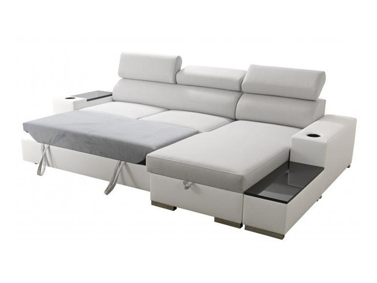 Sarokkanapé PERSEO I MINI, Szín: Öko bőr Soft 011 + Luxo 6601 + Evo 32, Változatok: Jobbos