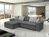 Sarokkanapé Diana (Dinem) Toptextil, Szín: Uttario Velvet 2971 + Uttario Velvet 2973, Változatok: Balos