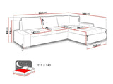 Sarokkanapé Orkan Mini Premium (Herkules Mini Premium), Szín: Boucle Baloo 2074 + Boucle Baloo 2073