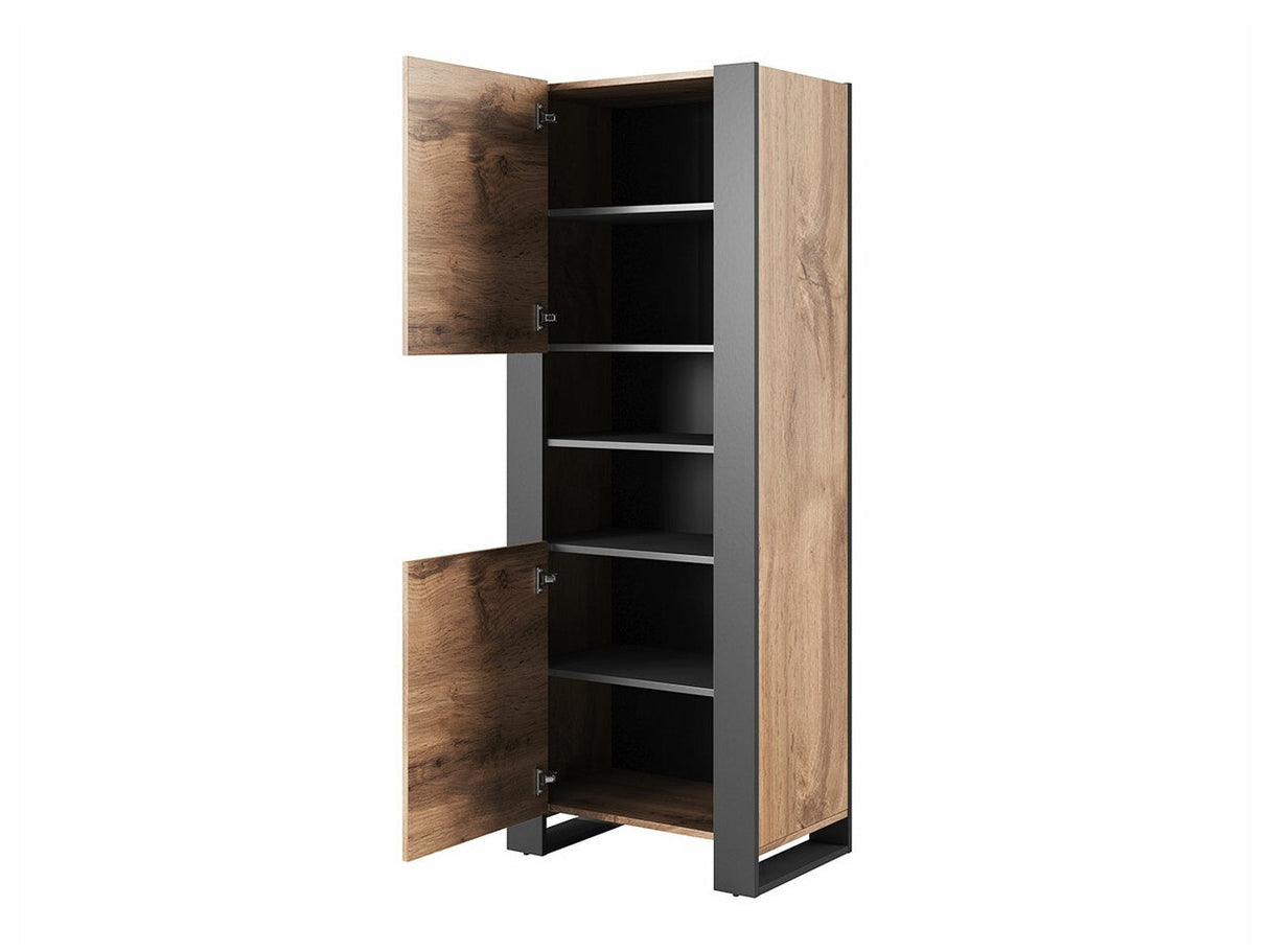 Nappali szett Meble WOOD II Wotan/antracyt