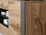 Nappali szett Meble WOOD II Wotan/antracyt