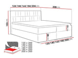 Kontinentális ágy TOP 5, Szín: Kronos 02, Alvó felület mérete: 120 x 200 cm