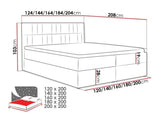 Kontinentális ágy TOP 4, Szín: Kronos 02, Alvó felület mérete: 180 x 200 cm