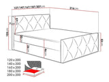 Kontinentális ágy CRYSTAL, Szín: Mono 242, Alvó felület mérete: 120 x 200 cm