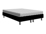 Kontinentális ágy LUX-BAZA 60x30 (Estelle-Baza) III, Szín: Öko bőr Soft 011, Alvó felület mérete: 160 x 200 cm