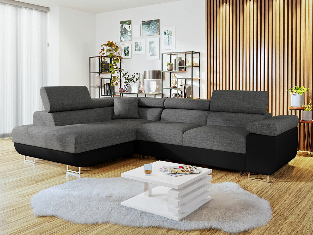 Sarokkanapé TOREZIO, Szín: Soft 011 + Lux 06, Változatok: Balos