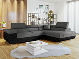 Sarokkanapé TOREZIO, Szín: Soft 011 + Lux 06, Változatok: Jobbos