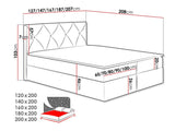 Kontinentális ágy CRYSTAL, Szín: Mono 235, Alvó felület mérete: 120 x 200 cm