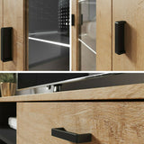 Nappali szett Soho III (Boho III), Szín: Fehér + Fényes fehér, Led világítás: RGB