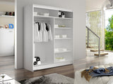 Gardróbszekrény Caminem III (Belgia III), Szín: Fekete + Artisan tölgy, Led világítás: Nem