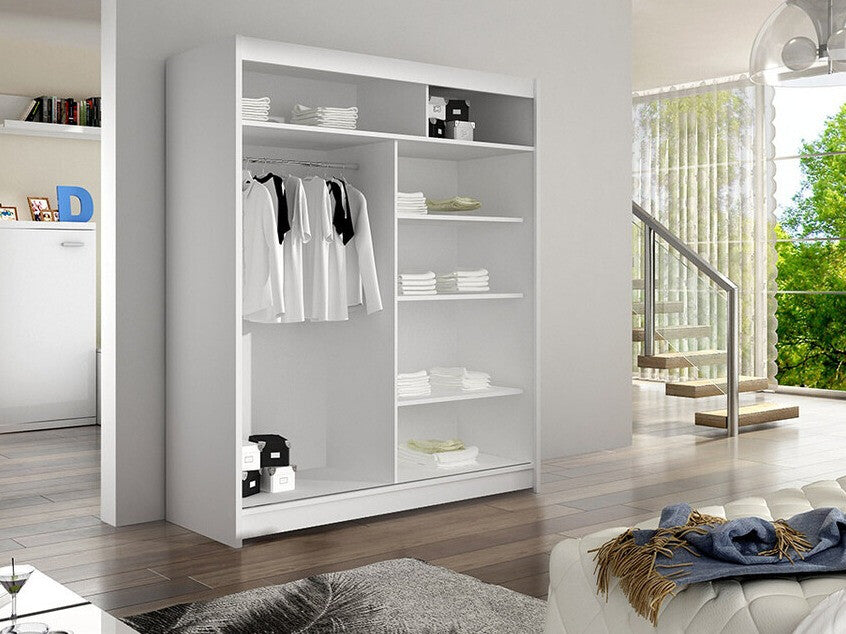 Gardróbszekrény Caminem IV (Belgia IV), Szín: Fekete + Artisan tölgy, Led világítás: Nem