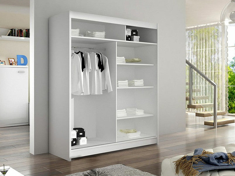 Gardróbszekrény Linem III (Parys III), Szín: Fehér + Artisan tölgy, Led világítás: Nem
