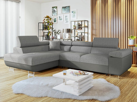 Sarokkanapé TOREZIO, Szín: Soft 029 + Lux 05, Változatok: Balos