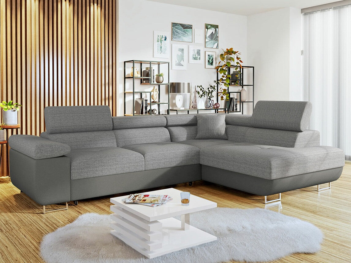 Sarokkanapé TOREZIO, Szín: Soft 029 + Lux 05, Változatok: Jobbos