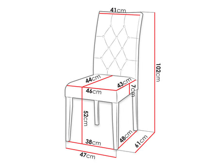 Szék S85 (ST), Szín: Fehér + Magic Velvet 2225