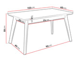 Dohányzóasztal SKANDI 103x60 (Botiler), Szín: Barna