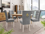 Asztal SKANDI 140 + (1x40) x 80 (Botiler), Szín: Barna