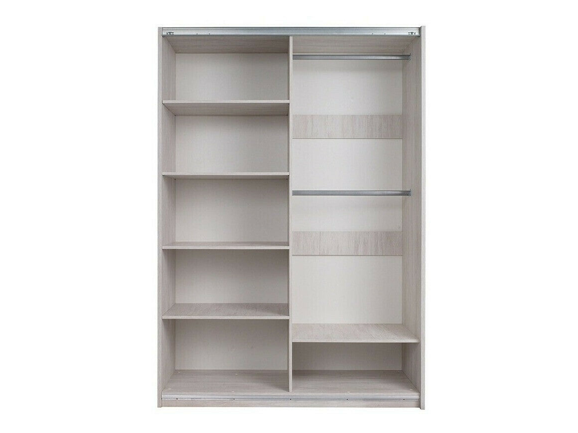 Gardróbszekrény Denver (Verdek SZ150 VD12), Fék: Igen, Tükör: Igen, Led világítás: Igen, Szín: Monastery tölgy + Fényes fekete