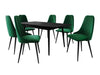 Étkezőgarnitúra Zestaw 02 6xS91 + INES 140x80, Szék színe: Fekete + Magic Velvet 2225, Szín: Fekete
