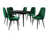 Étkezőgarnitúra Zestaw 02 6xS91 + INES 140x80, Szék színe: Fekete + Magic Velvet 2225, Szín: Fekete