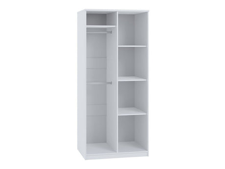 Gardróbszekrény Bonem SZ2D (Kler SZ2D KE13), Szín: Fehér