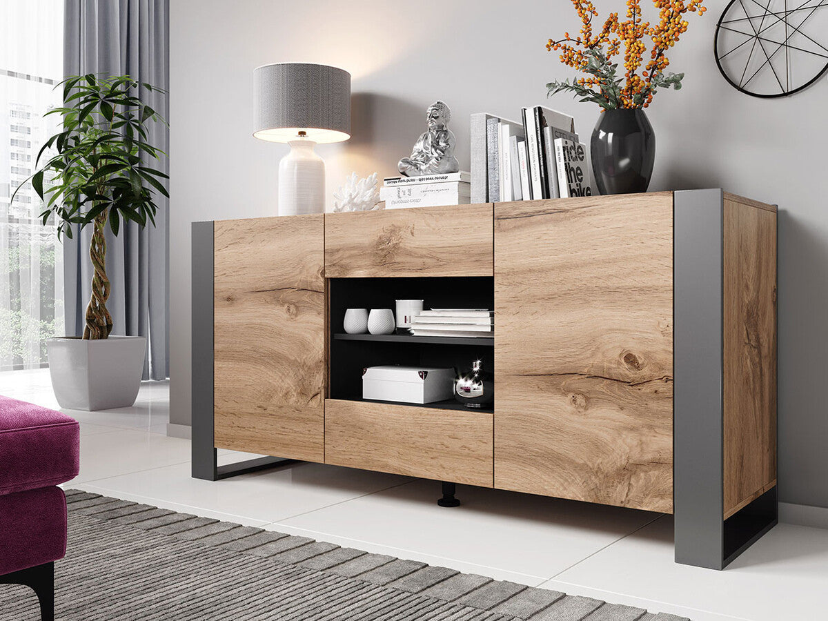 Komód Komoda WOOD Wotan / Antracyt