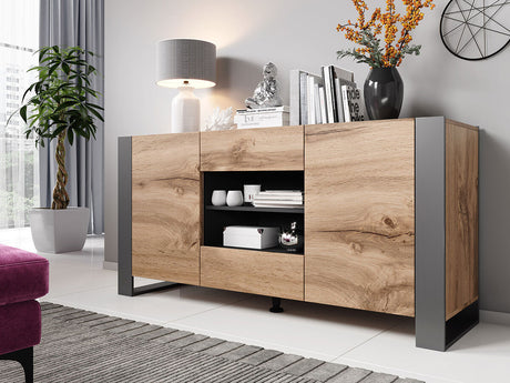 Komód Komoda WOOD Wotan / Antracyt