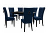 Étkezőgarnitúra Zestaw 09 6xS67 SKANDI 140x80, Szék színe: Fekete + Magic Velvet 2216, Asztal színe: Fekete, Színes dekorációk: Fekete