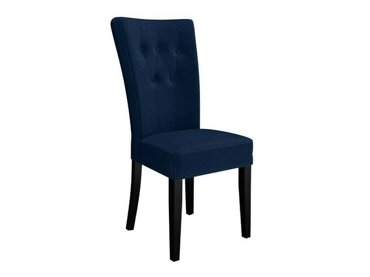 Étkezőgarnitúra Zestaw 09 6xS67 SKANDI 140x80, Szék színe: Fekete + Magic Velvet 2216, Asztal színe: Fekete, Színes dekorációk: Ezüst