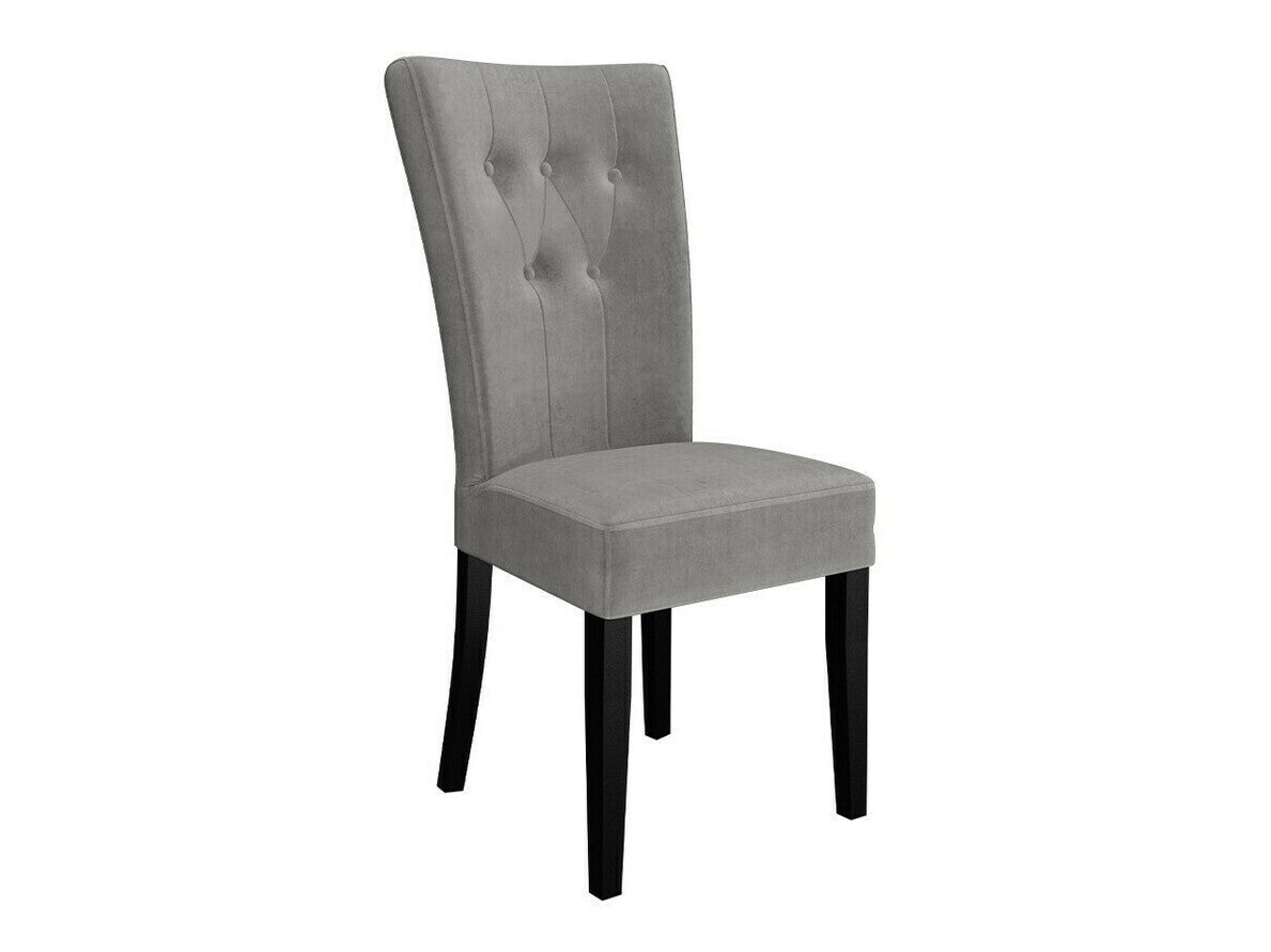 Étkezőgarnitúra Zestaw 09 6xS67 SKANDI 140x80, Szék színe: Fekete + Magic Velvet 2217, Asztal színe: Fekete, Színes dekorációk: Ezüst