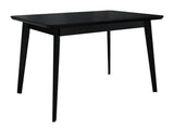 Étkezőgarnitúra Zestaw 09 6xS67 SKANDI 140x80, Szék színe: Fekete + Magic Velvet 2217, Asztal színe: Fekete, Színes dekorációk: Aranysárga
