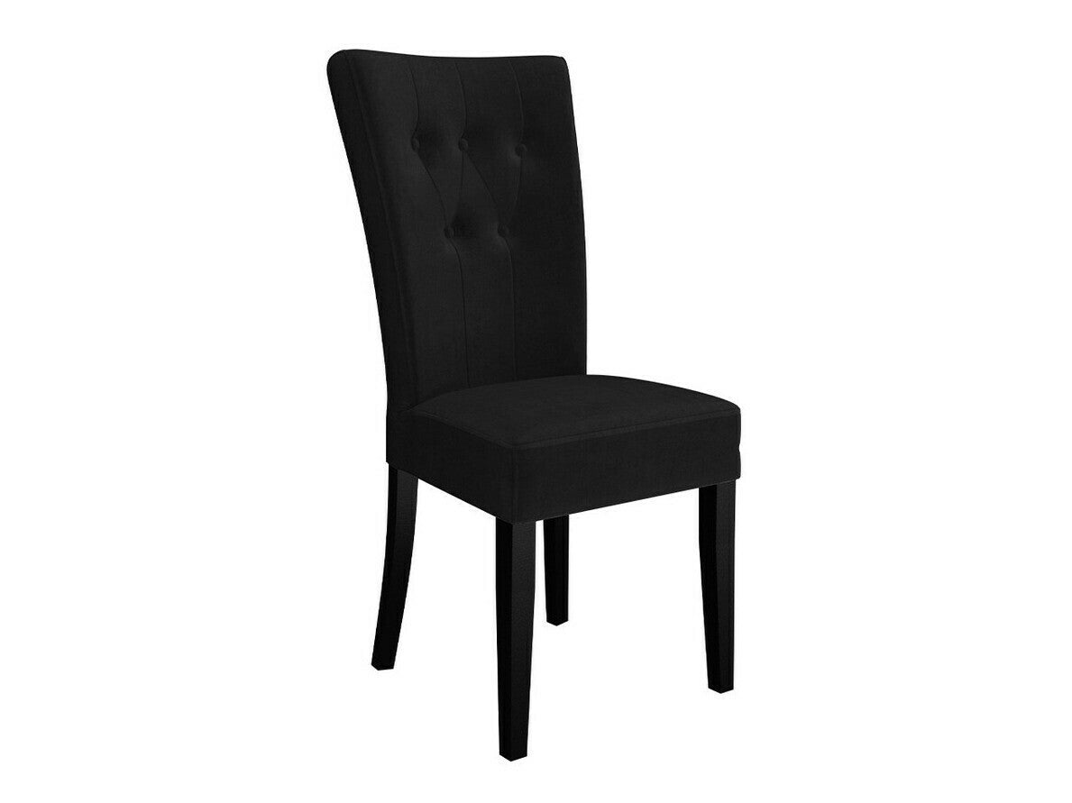 Étkezőgarnitúra Zestaw 09 6xS67 SKANDI 140x80, Szék színe: Fekete + Magic Velvet 2219, Asztal színe: Fekete, Színes dekorációk: Ezüst