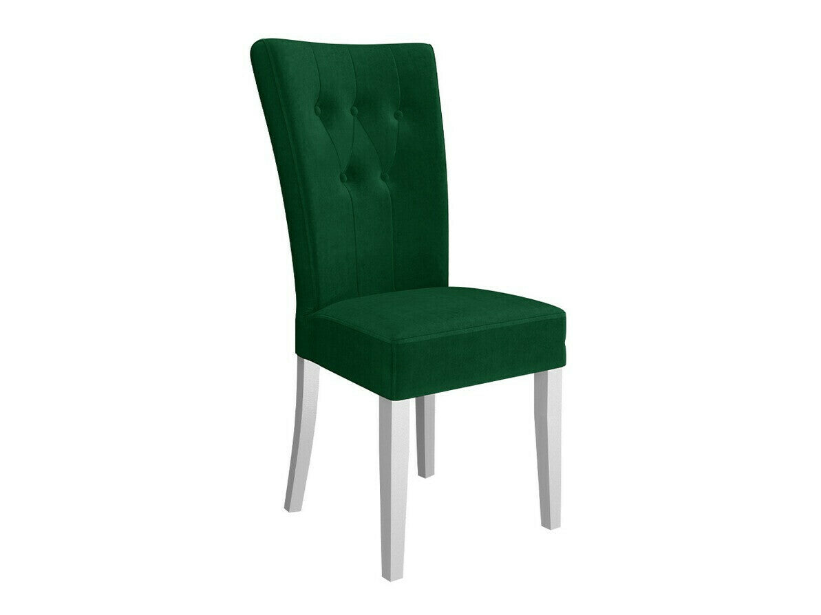 Étkezőgarnitúra Zestaw 09 6xS67 SKANDI 140x80, Szék színe: Fehér + Magic Velvet 2225, Asztal színe: Barna, Színes dekorációk: Ezüst