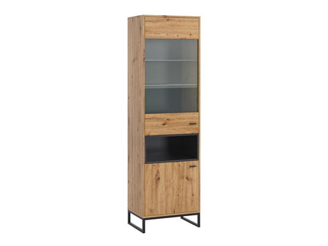 Könyvespolc Olier WIT60 OL09, Szín: Artisan tölgy + Fekete, Led világítás: Nem
