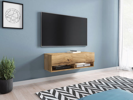 TV-állvány Lowboard A100 (Adenik 100), Led világítás: Nem, Szín: Wotan tölgy