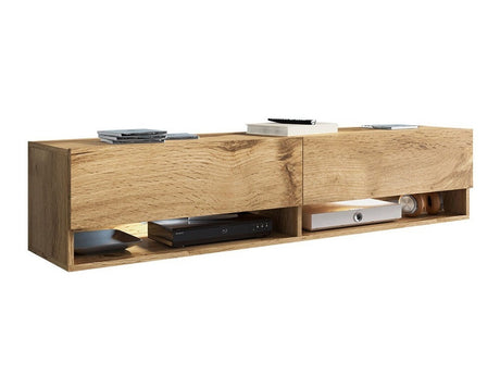 TV-állvány Lowboard A140 (Adenik 140), Led világítás: Igen, Szín: Wotan tölgy