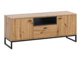 TV-állvány Olier OL05, Szín: Artisan tölgy + Fekete