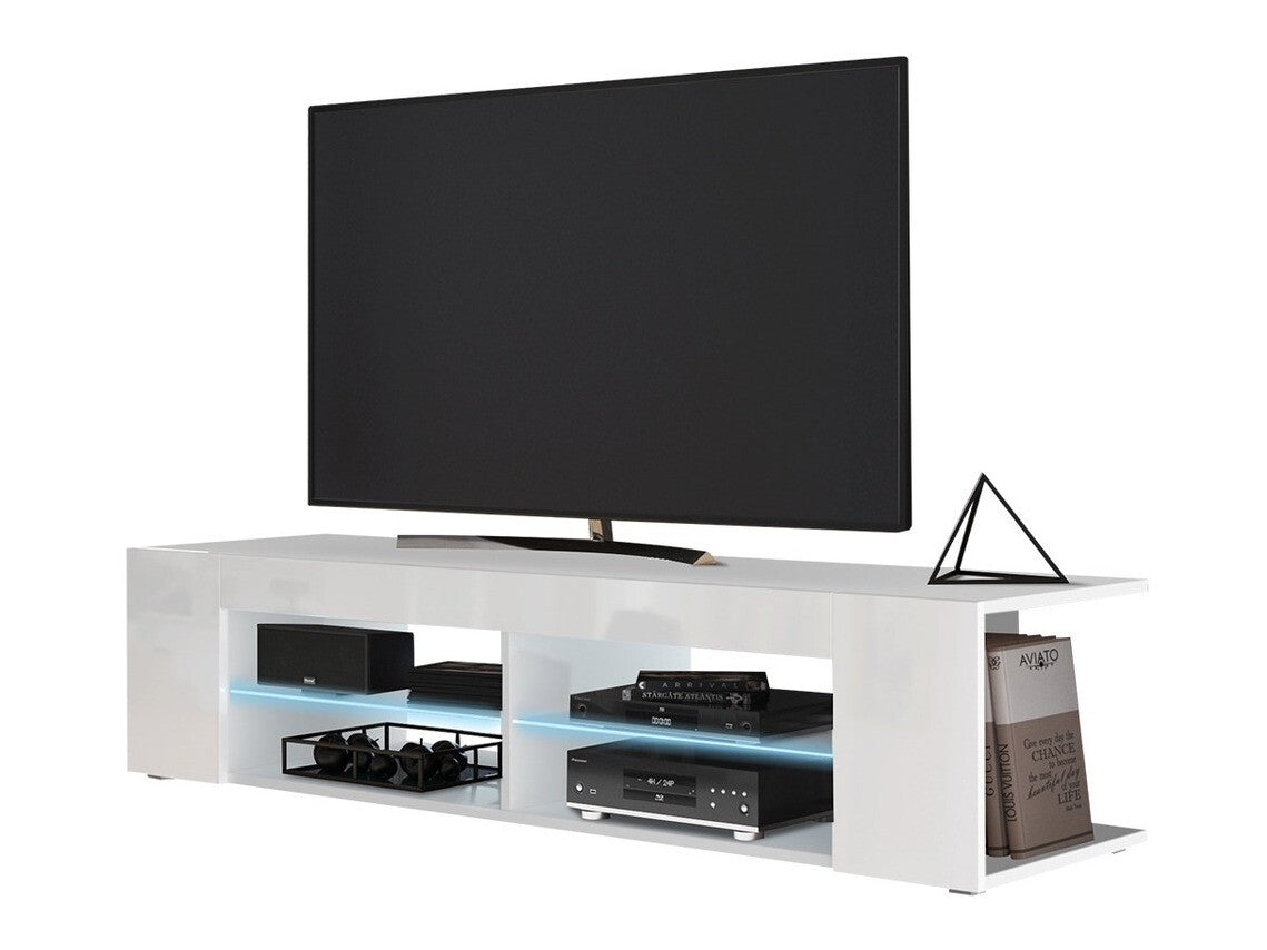 TV-állvány SMART 180 (Hanemi 180), Szín: Fehér + Fényes fehér