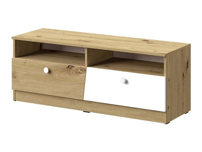 TV-állvány Nero 8 (Wurak), Szín: Artisan tölgy + Fehér