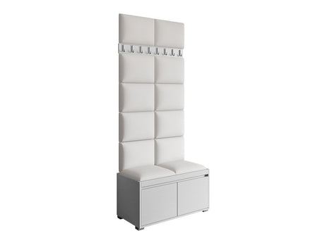 Előszoba garnitúra GRAWIS (Konkor) 80 + 12sz, Szín: Fehér + Öko bőr Soft 017