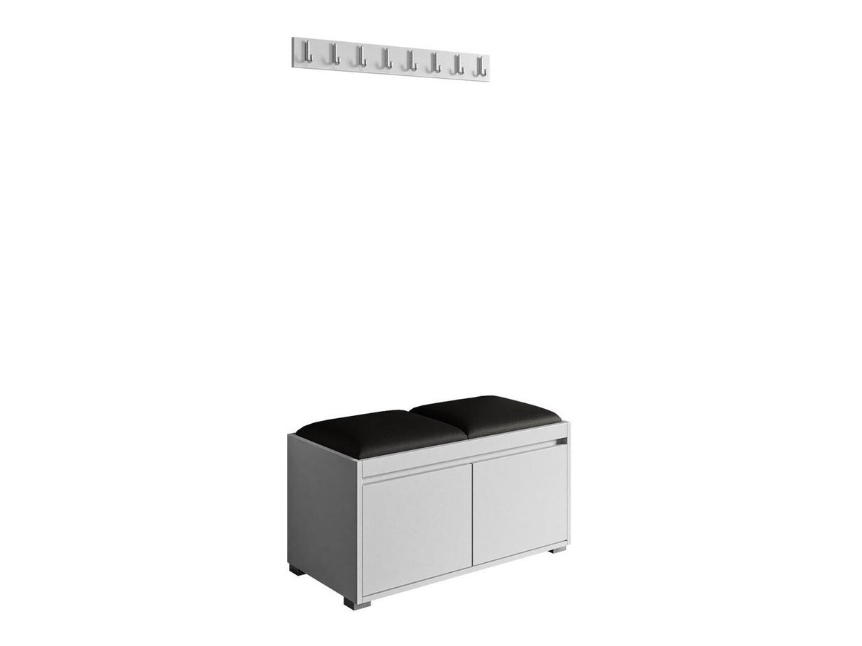 Előszoba garnitúra GRAWIS (Konkor) 80 + 2sz, Szín: Fehér + Öko bőr Soft 011