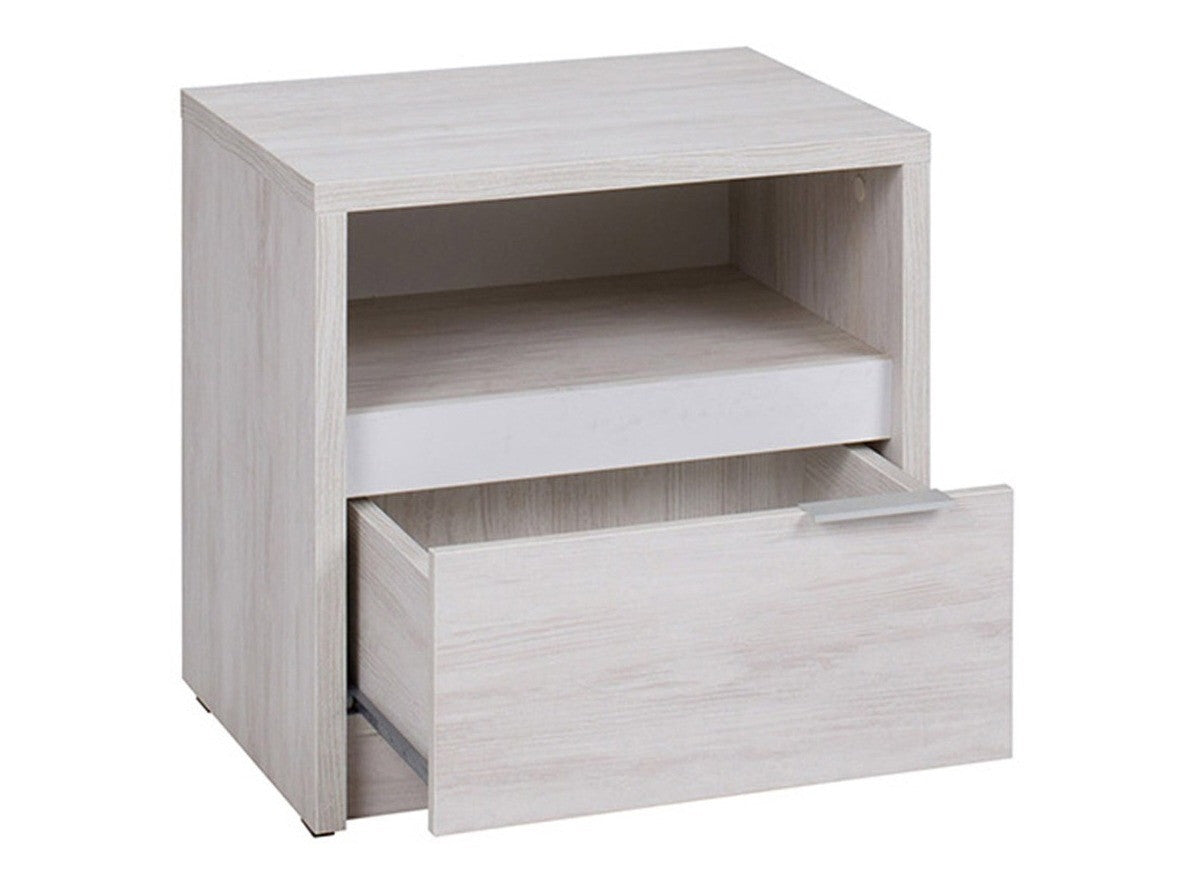 Hálószoba garnitúra Denver (Verdek VI), Fék: Igen, Led világítás: Igen, Szín: Monastery tölgy + Fényes fekete