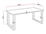 Asztal IMPERIAL (Wawik) 185x90, Szín: Artisan tölgy + Fekete