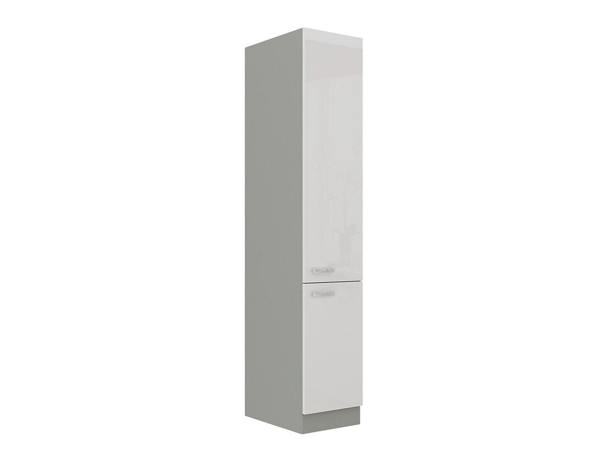 Moduláris szekrény ajtókkal Multiline 40 DK-210 2F (Szürke + Fényes fehér)